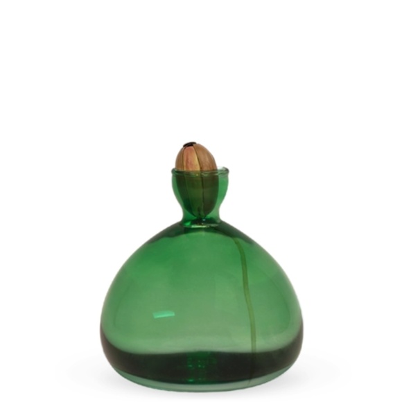 NWT Minimalist Acorn Vase by Ilex Studio – Green Glass Oak Tree Sprouting Vessel - Picture 3 of 5